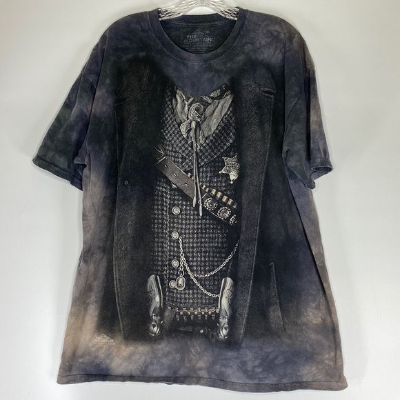 The Mountain Western Print Sheriff Uniform Tshirt Size XL - Picture 1 of 5